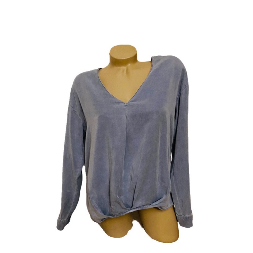 Heather by Bordeaux Blue Grey Pullover Top NWT NEW